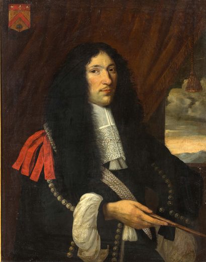 ATTRIBUÉ À JEAN NOCRET NANCY, 1615 - 1672, PARIS 
一位绅士的肖像

布面油画 

84.5 x 67 cm

...