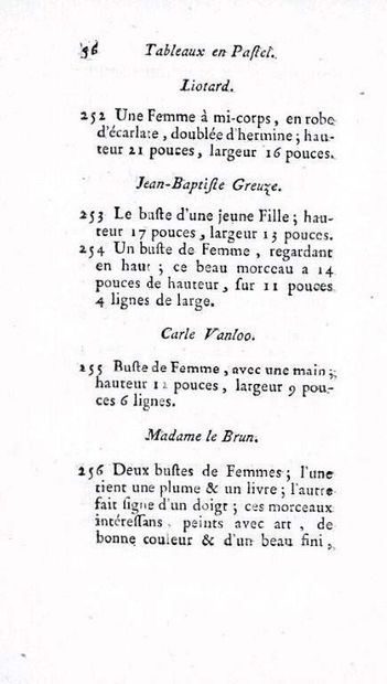 JEAN-ÉTIENNE LIOTARD GENÈVE, 1702 - 1789 
穿着猩红裙子的女人肖像，内衬朱砂。

纸上粉笔画 

57,5 x 46,5...
