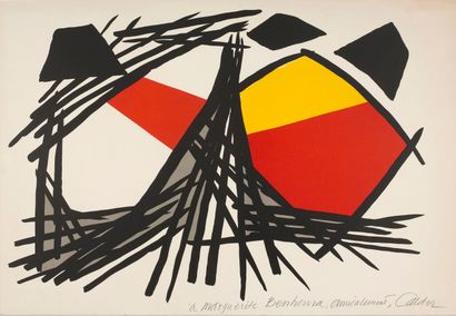 Alexander CALDER (1898-1976) 
Les Boucliers

Lithograph, signed and dedicated

90...