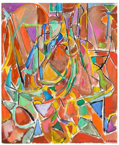 André LANSKOY (1902-1976) 
Composition abstraite

Huile sur toile, signée en bas...