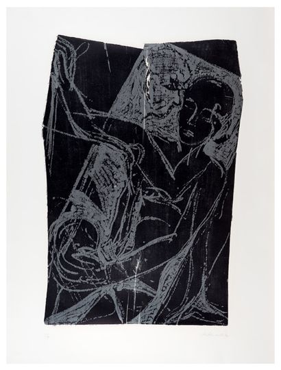 JOSEF MÜLLER (né en 1955) 
无题》，1989-1990

盒装12幅木刻画，左下角有编号5/9，右下角有签名

200 x 150厘米...