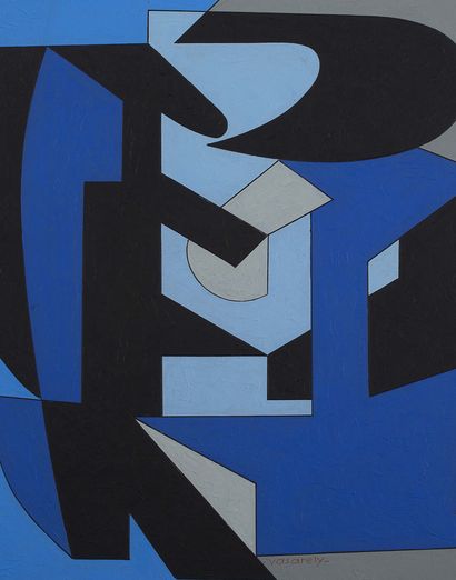 Victor VASARELY (1906-1997) 
Sans titre, circa 1989

Acrylic on panel, signed lower...