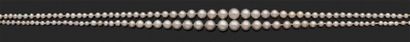 null 
NECKLACE "FINE PEARLS

Two rows of 99 and 102 fine pearls - not tested 

Clasp...