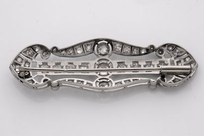 null 
BROOCH "DIAMONDS

Antique cut and eight eight diamonds

Platinum (850) and...