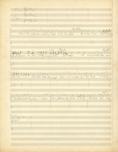 GOUNOD Charles (1818-1893) MUSICAL MANUSCRIPT autograph "Charles Gounod", "When in...