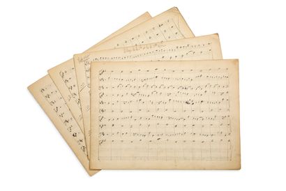 RAVEL Maurice (1875-1937) autograph musical manuscript; 18 oblong pages in-fol.
Conservatory...