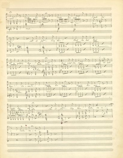 GOUNOD Charles (1818-1893) MANUSCRIT MUSICAL autographe signé « Ch. Gounod », Beware...