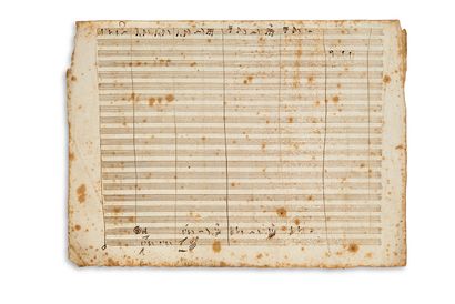 BELLINI Vincenzo (1801-1835) AUTOGRAPHIC MUSICAL MANUSCRIT, Introduzione; 2 oblong...