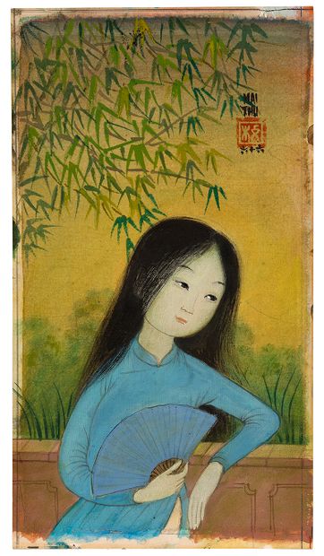 MAI trung THU (1906-1980) 
Les quatre saisons : l’ été, 1966

Ink and color on silk,...