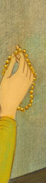 MAI trung THU (1906-1980) 
珠宝，1964年

丝绸上的水墨和色彩，右上方有签名和日期，背面有标题

在艺术家制作的原始框架中

31...
