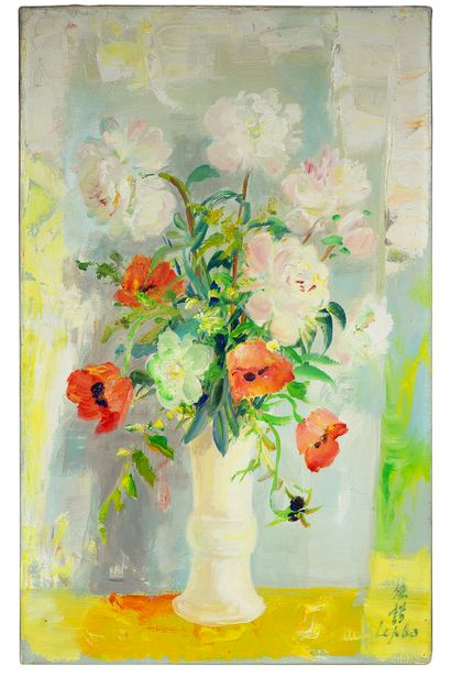 Le Pho (1907-2001) 
*Fleurs

Huile sur toile, signée en bas à droite, titrée au dos...