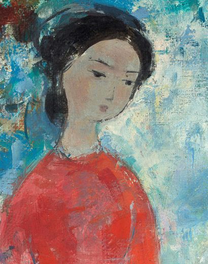 Vũ Cao Đàm (1908-2000) 
*La promenade, 1966

Huile sur toile, signée et datée en...
