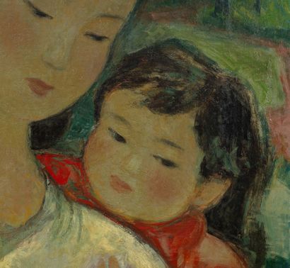 Vũ Cao Đàm (1908-2000) 
Maternité, circa 1950

Huile sur isorel, signée en bas à...