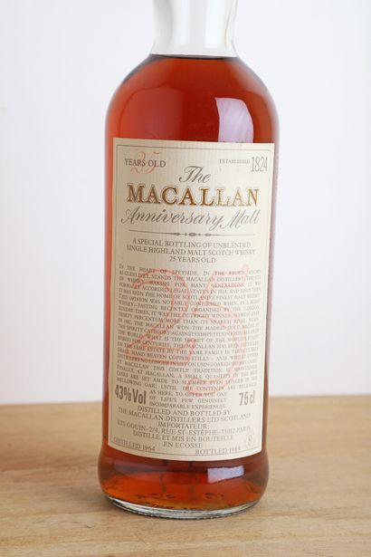 null 1 B SINGLE HIGHLAND ANNIVERSARY MALT SCOTCH WHISKY 25 ANS D'ÂGE 75 cl 43% (distillé...