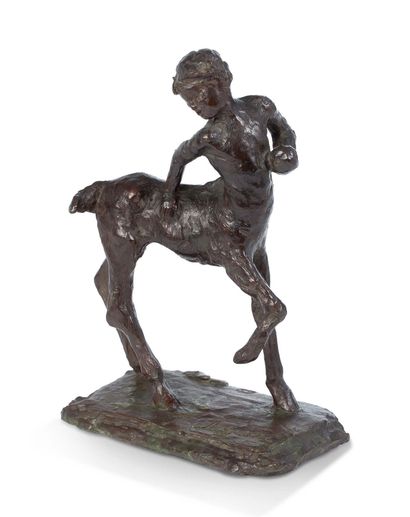 ALEXANDRE FALGUIERE (1831 - 1900) 
小半人马

带有棕色铜锈的青铜器

签有铸造厂标记 "Cire perdue/A.A. Hébrard"。

带有深棕色铜锈的青铜器，签有...