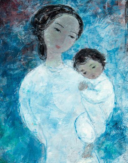 V? Cao ?àm (1908-2000) 
Maternité et cavalier, 1989

Oil on canvas, signed and dated...