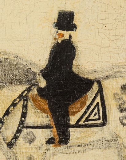 SANYU (1895-1966) The ringmaster, Mr Loyal, on his horse, 1926 Oil on canvas, signed...