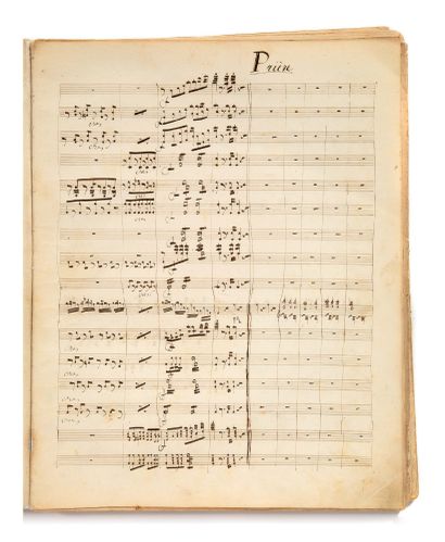 OFFENBACH Jacques (1819 - 1880) 签名为 "Jacques Off enbach "的音乐手稿，Grande Scène Espagnole，[1840]；49页缝制的笔记本，对开37...