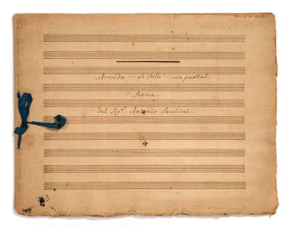 ROUSSEAU Jean-Jacques (1712 - 1778) 亲笔签名的音乐手稿，Armida......哦，Stelle！non partirò。Scena...