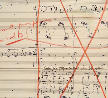 HAHN Reynaldo (1874 - 1947) autograph musical manuscript, La Fête chez Thérèse, (1910);...
