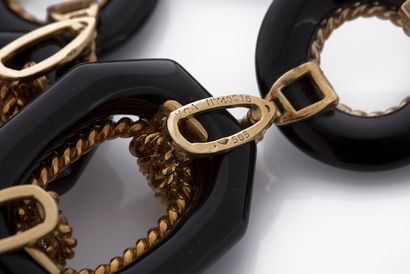 VAN CLEEF & ARPELS Parure composée d'un collier et d'un bracelet pouvant se porter...