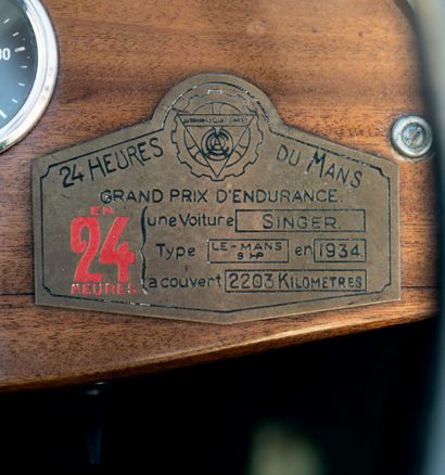 1936 SINGER 9 Le Mans Special Speed « BLW 650 » 
Carte grise française de collection

Châssis...