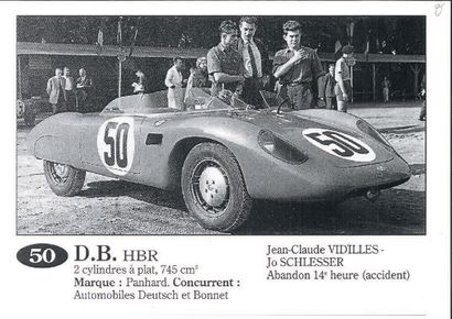 1957 D.B HBR LE MANS USINE Carte grise française Châssis n° 916 / 924 (cf. texte)...