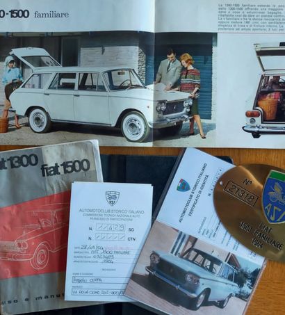 1964 FIAT 1500 Familiare OSI 
Italian registration title



Rare station wagon version...
