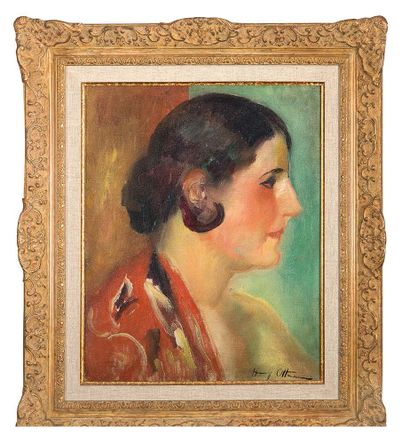 Henry OTTMANN (1877-1927) 
Profil de femme, 1926

Oil on canvas, signed lower right...