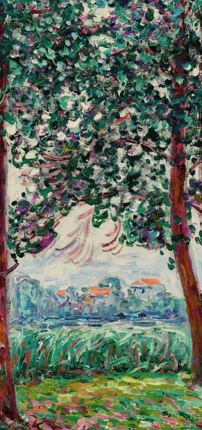 Francis PICABIA (1879-1953) 
杨树，Grez-sur-Loing，灰色天气，约1908年。

布面油画 

右下方有签名

框架上刻有...