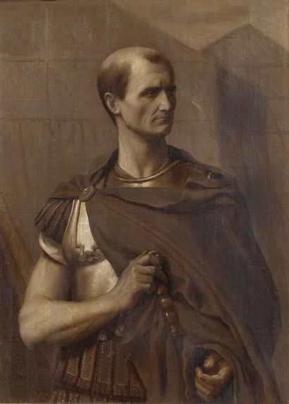 Jean-Léon GÉROME (Vesoul, 1824 - 1904, Paris) Portrait of the emperor Julius Caesar
Oil...