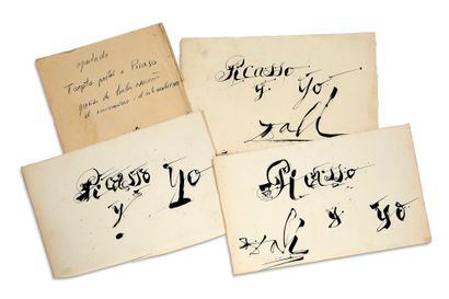 DALI Salvador (1904 - 1989) NOTES autographes, signées «Dali» ; 1 page in-4 (27 x...