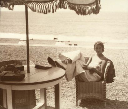 JACQUES HENRI LARTIGUE (1894 - 1986) "Renée à la chambre d'amour," original photograph...