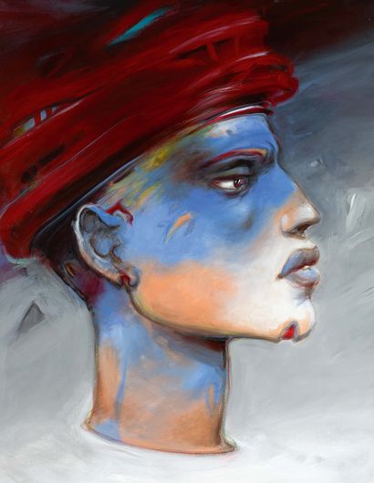 Enki BILAL (né en 1951) "Oxymore Skin 1"
Colored acrylic and oil pastel on canvas.
Signed...