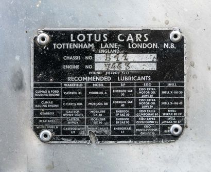 1959 Lotus Eleven S2 
法国注册文件

511号机箱



历史性的汽车，前环法汽车1959年版

与原底盘一起出售

配备了非常强大的发动机

1台460立方厘米的考文垂Climax发动机

在历史舞台上广为人知，多功能和强大的汽车

有资格参加历史性的比赛，如巡回汽车赛、勒芒经典赛和五十年代的比赛。



在1956年至1958年期间，莲花十一号以270辆的豁免量建造，是科林-查普曼的经验和技术的综合体现。这款新的莲花汽车打算用于小型汽车的耐力赛和冲刺赛，它引入了E型车的名字，很快就吸引了要求严格的运动员和绅士车手的客户群。为了与查普曼的...