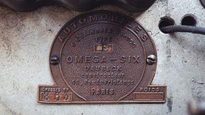 1928 OMEGA-SIX COMPÉTITION 3 LITRES CHÂSSIS COURT 
° Carte grise française

Châssis...