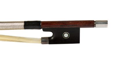null Violin bow made by Jacques Audinot in Paris with an original iron mark. Round...