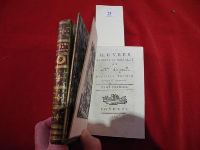 Cazin. CAZOTTE Oeuvres badines et morales. Londres, 1788. 7 vols. in-12. Plein veau...