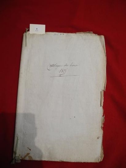 null MANUSCRIT. Catalogue de livres. S.l [Montpellier sans doute], 1805. 1 vol. in-folio....