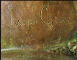 JOSEPH GUSTAVE CHERET (1838-1894) Cache-pot en bronze à patine verte, à décor en...
