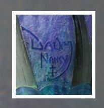 DAUM NANCY Rare vase à panse renflée, col évasé et talon plat circulaire en verre...