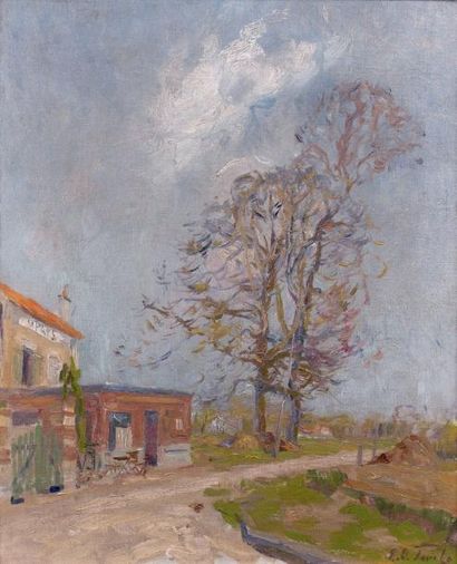 Elie Anatole PAVIL (1873-1948) Paysage Huile sur toile, signée en bas à droite 46...
