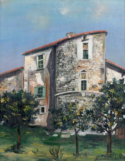 Maurice UTRILLO (1883-1955) La tour du château de Saint Bernard (Ain), vers 1928...