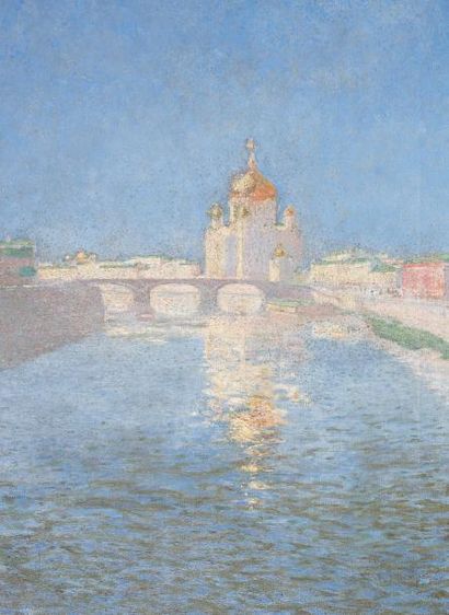 Henry ARNOLD (1879-1945) Vue de Moscou, 1902 Huile sur toile, signée, située et datée...