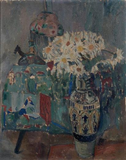Adolphe Aizik FEDER (1886-1943) Nature morte au bouquet de fleurs Huile sur toile,...