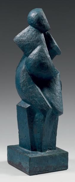 Anton LAVINSKY (1893-1968) Sculpture cubiste 1925-1930 Céramique, signée en cyrilique...