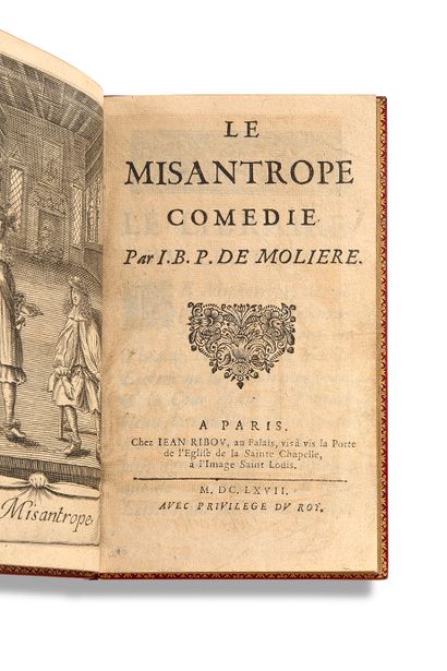 MOLIÈRE (Jean-Baptiste Poquelin, dit). The Misantrope. Comedy.

Paris : Jean Ribou,...