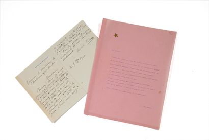 BEAUX-ARTS. 
马蒂塞-亨利（1869-1954）。




L.A.S. "H.马蒂斯"，旺斯，1948年4月17日，写给克里斯蒂安-泽弗斯。




2页内页-4页，附有原始信封。...
