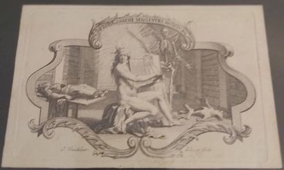 J. WANDELAAR (1690-1759) Vanité : Vignette pour un opéra « Fidelissimi magistri mortui...