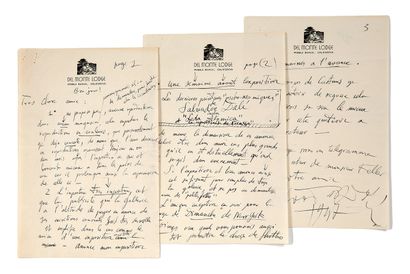 DALI Salvador (1904-1989). L.A.S. "Salvador Dali", s.l., 1947, 给一个朋友的信。3页in-4, 标题为...